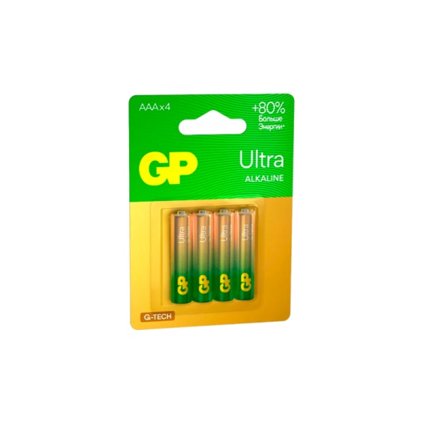 Батарейкa алкалиновая GP Ultra new, AAA, 4 шт.